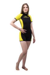 Гидрокостюм Шорти женский 3мм нейлон/нейлон черно-желтый Гидрокостюм Шорти женский 3мм нейлон/нейлон черно-желтый